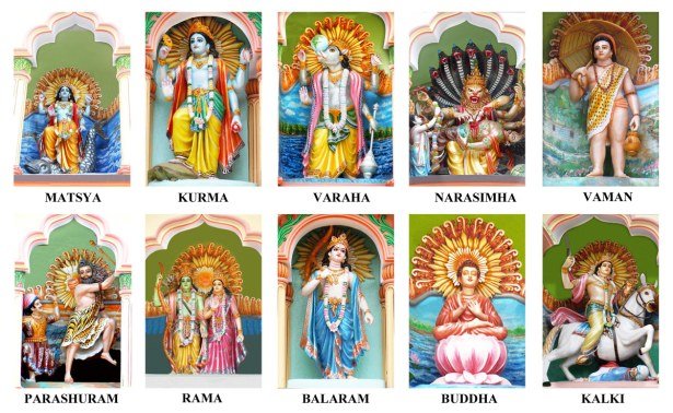 Dashavatara - the 10 avatars of Lord Vishnu