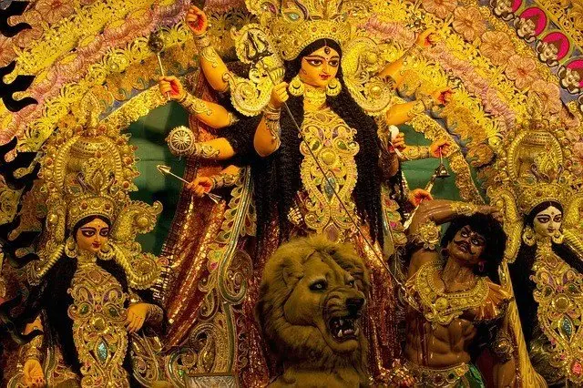 Goddess Parvati in the form of Devi Durga