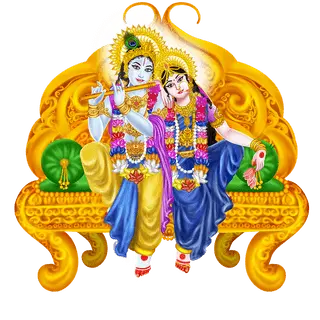 Lord Krishna and Rukmini