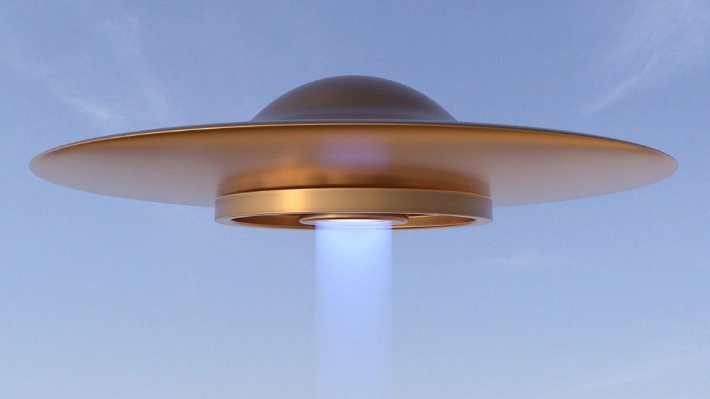 UFO with a Light Column