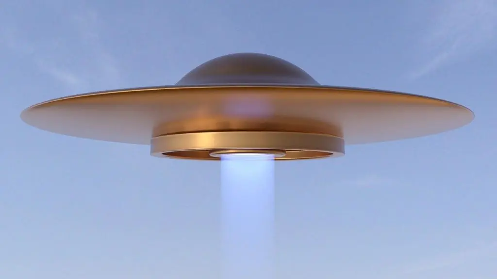 UFO with a Light Column