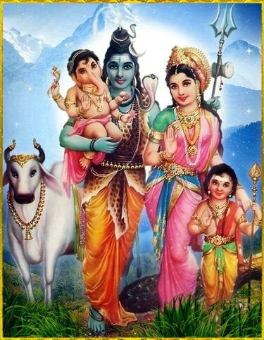 Children of Lord Shiva and Goddess Parvati